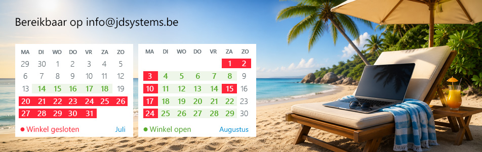 Zomerverlof t.e.m. 3 augustus