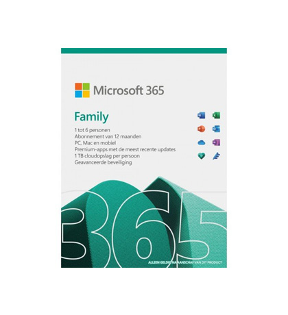Microsoft 365 Family - 1 gezin tot 6 personen